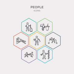 simple set of rummy, tug of war, limbo, hula hop icons, contains such as icons lazy, lunch break, passenger and more. 64x64 pixel perfect. infographics vector