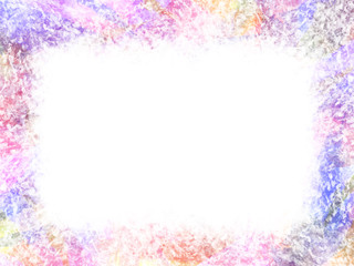 Fototapeta premium Colorful abstract frame with crumpled paper effect. Watercolor style in the background white blank space for text. Creative decoration design.