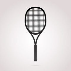 Tennis racket vector icon. 