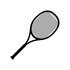 Tennis racket vector icon. 