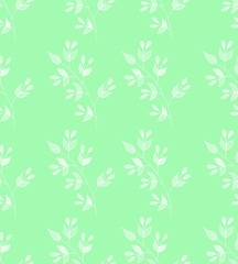 Endless flower pattern on a color background