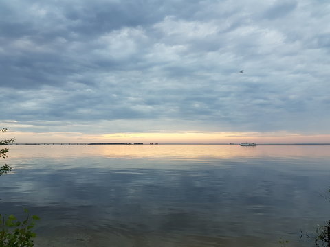 Dniper river sunset