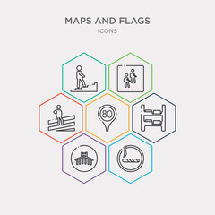 simple set of smoke zone, flyover bridge, dormitory, 80 speed limit icons, contains such as icons crossing road caution, school zone, walking up stair and more. 64x64 pixel perfect. infographics