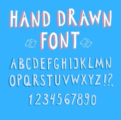 Doodle 3D vector font