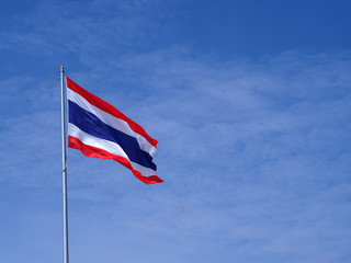 National flag blue sky background 