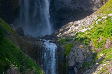 waterfall in the mountains