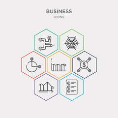 simple set of numbe information, loss chart, centralized connections, smooth line chart icons, contains such as icons pie chart and connections, spider item connections and more. 64x64 pixel