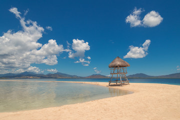 Amazing pristine beach in Honda Bay, Starfish Island, Palawan, Philippines