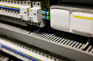 Protective circuit breakers for switchgear motors.