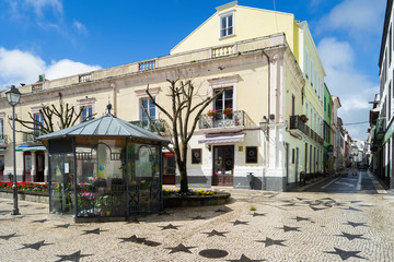 PONTA DELGADA, PORTUGAL - July, 2018: City Gates at the center of Ponta Delgada