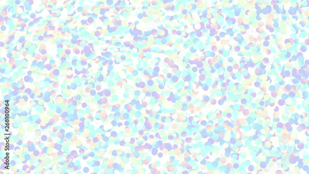 Poster Moving random polka dot. From empty background to fill out.