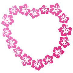 Beautiful hibiscus summer flower vector illustration