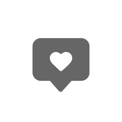Notifications Like icon vector. social media Like vector icon - Vector illustration