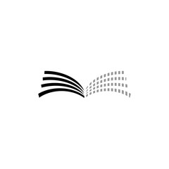 Open book logo, recycling concept 