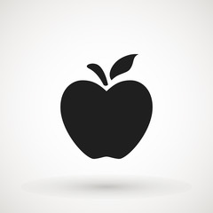 Apple fruit icon. Organic nutrition healthy food. Hand draw illustration. Apple Isolated on white background. - Vector.