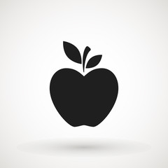 Apple fruit icon. Organic nutrition healthy food. Hand draw illustration. Apple Isolated on white background. - Vector.