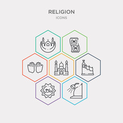 simple set of islamic ghusl, islamic halal, islamic minbar, mosque icons, contains such as icons pray, praying carpet, ramadan and more. 64x64 pixel perfect. infographics vector