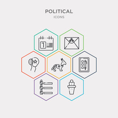 simple set of candidate for elections, candidates ranking graphic, checklist with a pencil, donkey americal political icons, contains such as icons election balloons couple, election envelopes and