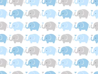 Foto op Plexiglas Olifant naadloze olifant dier cartoon behang achtergrondpatroon