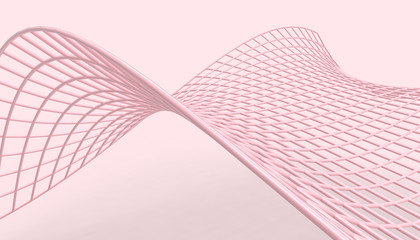 Internet Technology and connectivity minimal Art and Concept on Pink background - 3D rendering