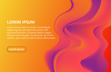 Abstract fluid shapes background. Dynamic gradient shapes composition. Background template for banner, web, landing page, cover, promotion, print, poster, greeting card.