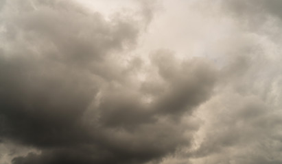 storm clouds float across the sky