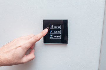 Digital touchpad panel for hotel room management and customer access control