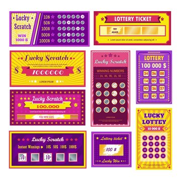 Lottery tickets lucky scratch bingo gambling and winning money