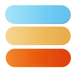 band aids in different colors vector illustration