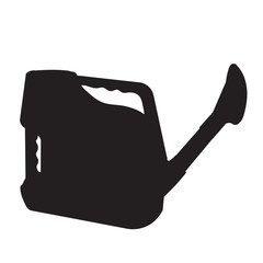 vector, isolated, watering can for the garden, silhouette