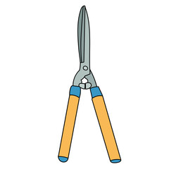 vector, isolated, garden shears, gardening