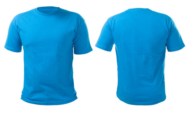 Royal Blue T Shirt Front And Back