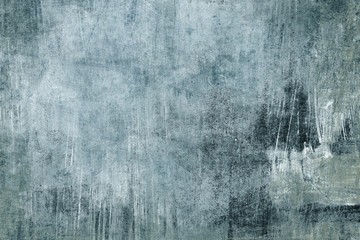 Detail of old distessed blue  wall, grungy background or texture