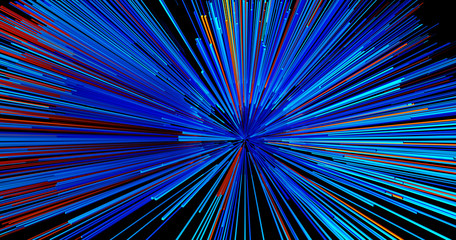 Obraz premium Abstract big data background wallpaper design. Motion pattern texture with shine colorful lines and cubes. Modern light shiny backdrop illustration. 3D render