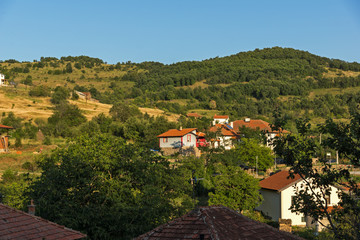 Fototapeta na wymiar Old Houses at village of Lesnovo at Osogovo Mountain, Probistip region, Republic of North Macedonia
