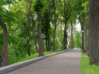 GOMEL, BELARUS - MAY 15, 2019: City Park. Rumyantsev Palace Complex.