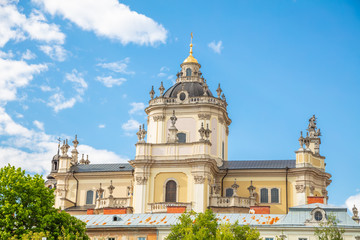 Obraz premium George's Cathedral is a baroque-rococo cathedral located in the city of Lviv, the historic capital of western Ukraine.