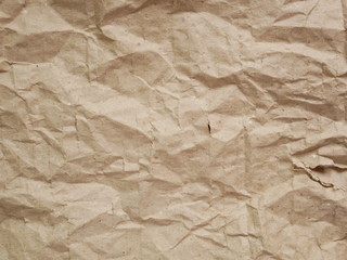 crumpled brown paper texture background