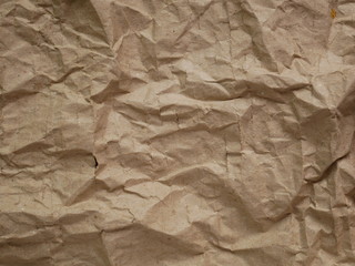 crumpled brown paper texture background