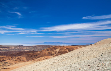 Tenerife, view from hiking path to the summit