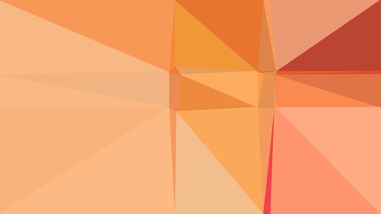 geometric triangles style in light salmon, coffee and coral color. abstract triangles composition. for poster, cards, wallpaper or texture