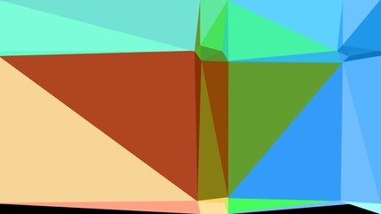 triangle background abstract with medium turquoise, skin and saddle brown colors. backdrop style for poster element, cards, wallpaper or texture