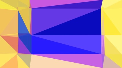 Abstract color triangles geometric background with khaki, medium blue and slate blue colors for poster, cards, wallpaper or texture