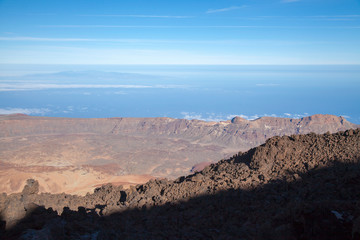 Fototapeta na wymiar Tenerife, view from hiking path to the summit