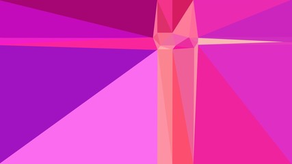 deep pink, dark violet and light coral multi color background art. abstract triangle style composition for poster, cards, wallpaper or texture