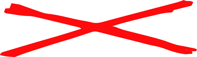 Red Horizontal cross mark 