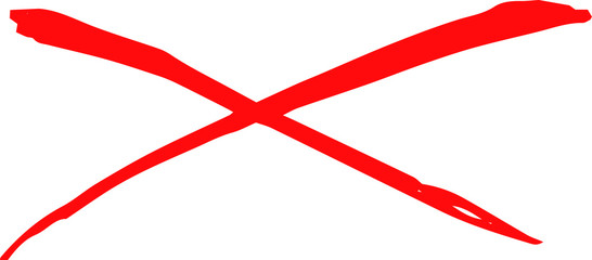 Red Horizontal cross mark 