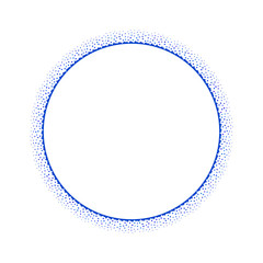 Round digital frame with dots