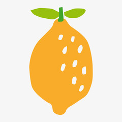 lemon vector paper cut style  icon