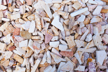 Beige gravel stone floor texture background